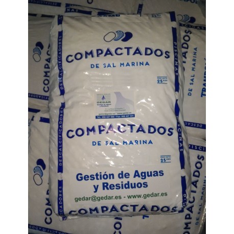 ▷ Sal en Pastillas Alta Pureza (Descalcificadores) (E-25 kg) • GEDAR:  Equipos y Productos para Agua